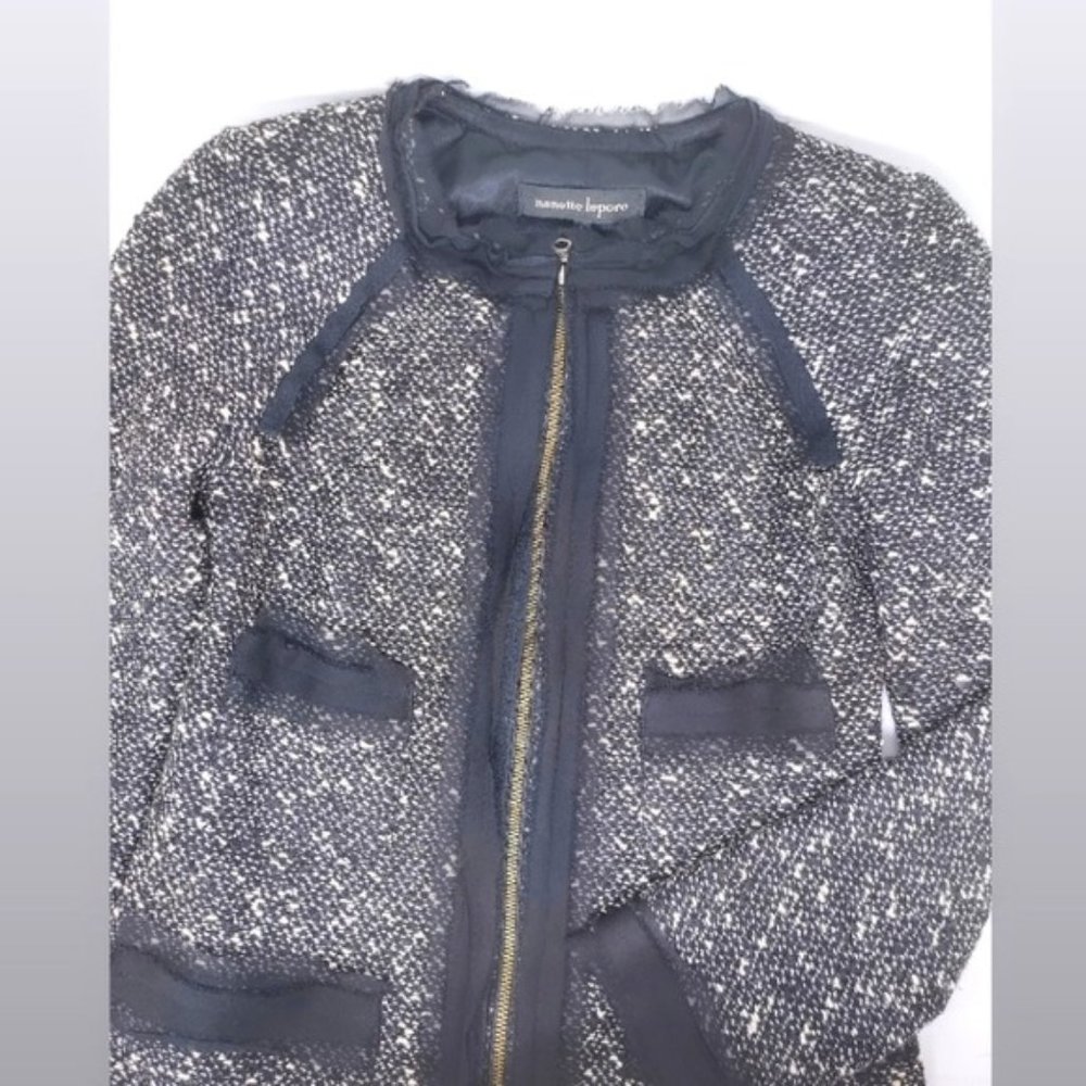 Nanette Laporte Speckled Tweed Lace Coat 4 - Picture 2 of 11